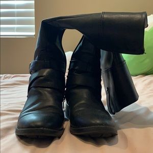 Knee High Black Shoes